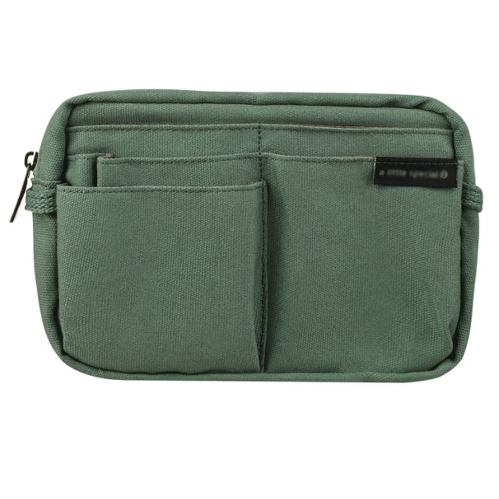 HAODAF Large Capacity Multifunctional Pencil Case - School & Office Organizer for Pens, Makeup & Stationery, Convertible Shoulder Bag (Green) - Perfect for Students, Professionals & Daily Commute