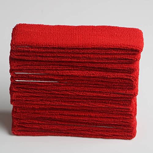 12pcs x red cotton sweatband headbands