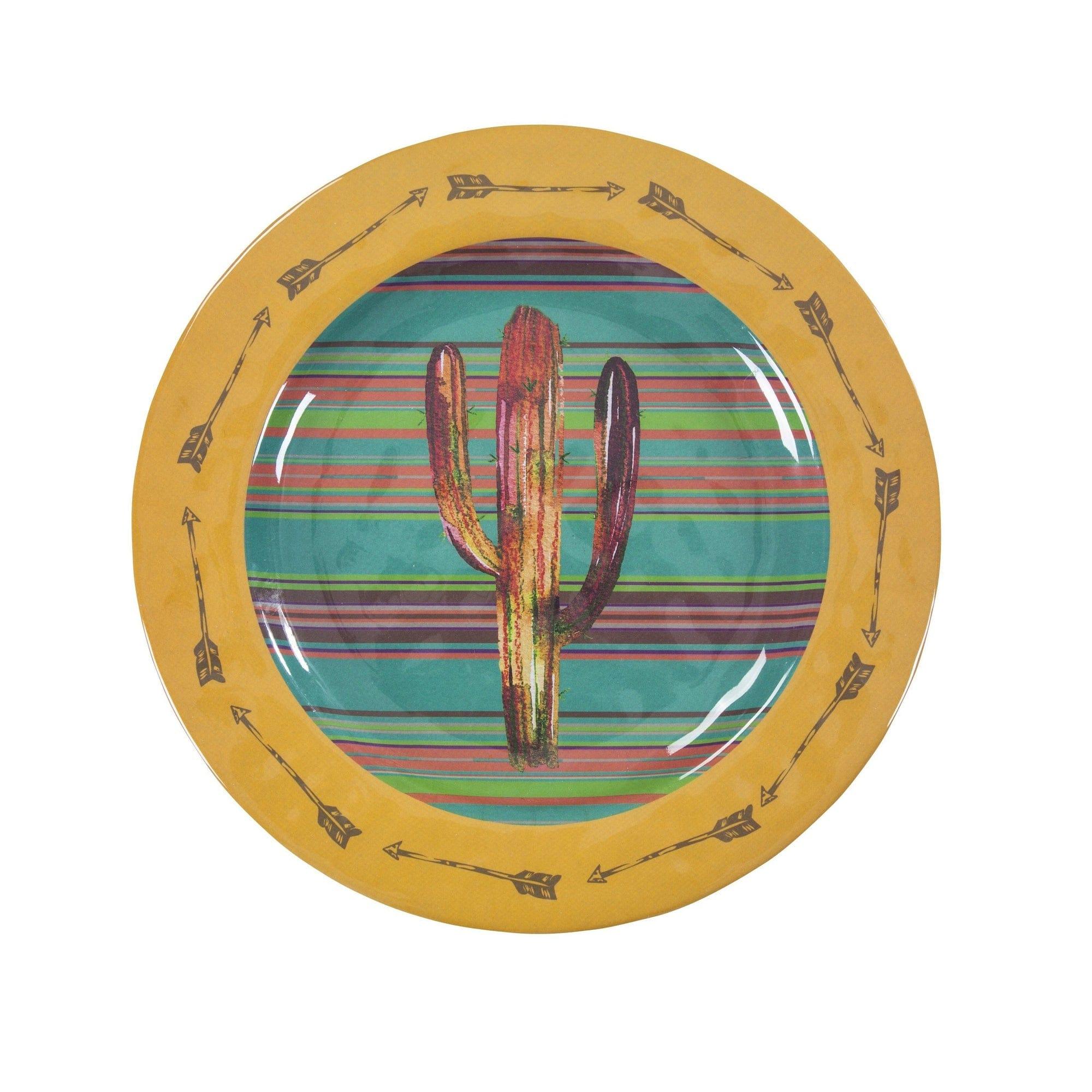 Cactus Melamine Dinner Plates Set - Durable & Lightweight for Outdoor Picnics, Camping, and Everyday Use