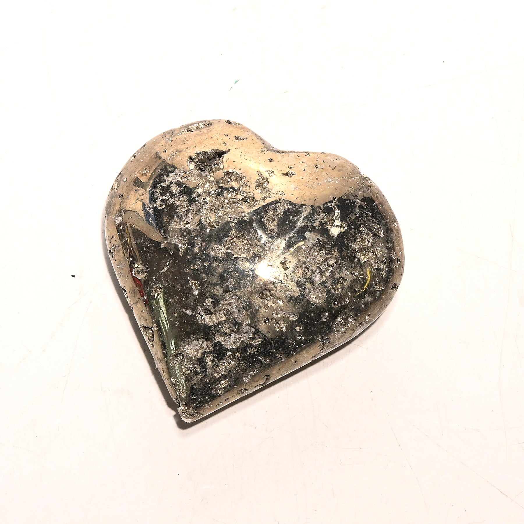 Pyrite Heart Necklace - Natural Pyrite Gemstone Jewelry for Women - Perfect for Everyday Wear, Gifts & Spiritual Healing