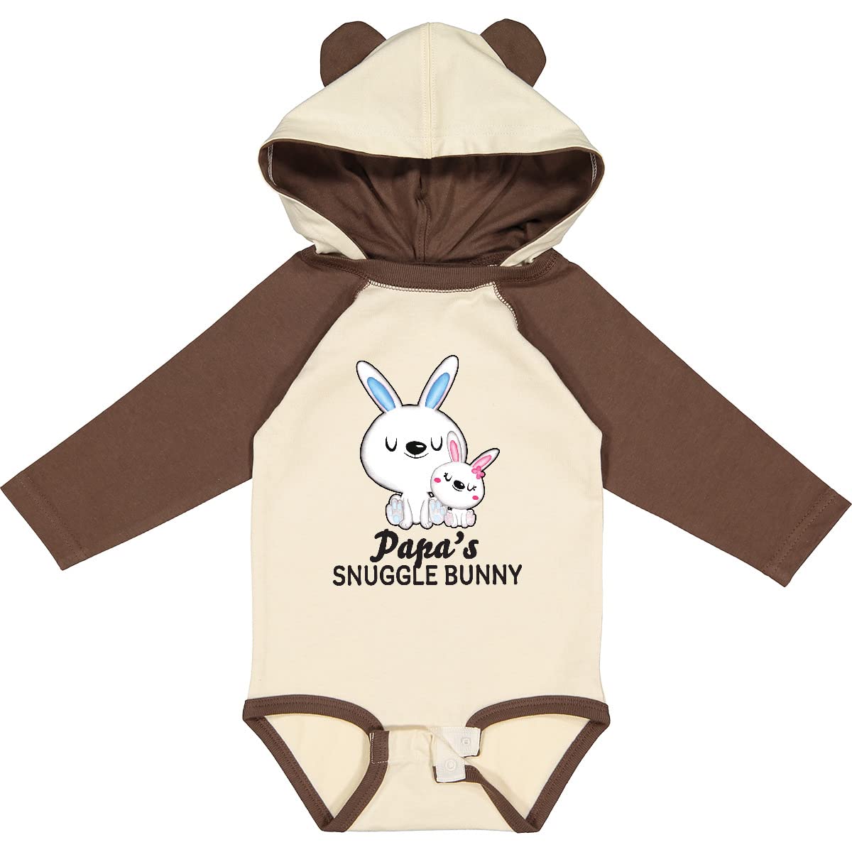 Inktastic Papas Snuggle Bunny Easter Long Sleeve Baby Bodysuit - Soft Cotton Creeper for Newborns & Infants - Perfect for Easter Photos, Family Gatherings & Holiday Celebrations