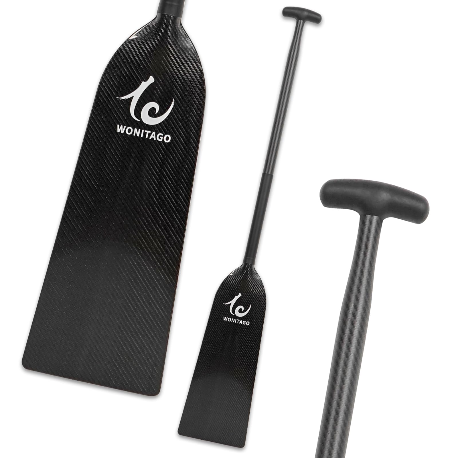 Premium Full Carbon Fiber Dragon Boat Paddles - Lightweight & Durable IDBF Approved Racing Paddles (117/120/122/125cm) with Paddle Bag - Perfect for Competitive Dragon Boat Racing and Team Training