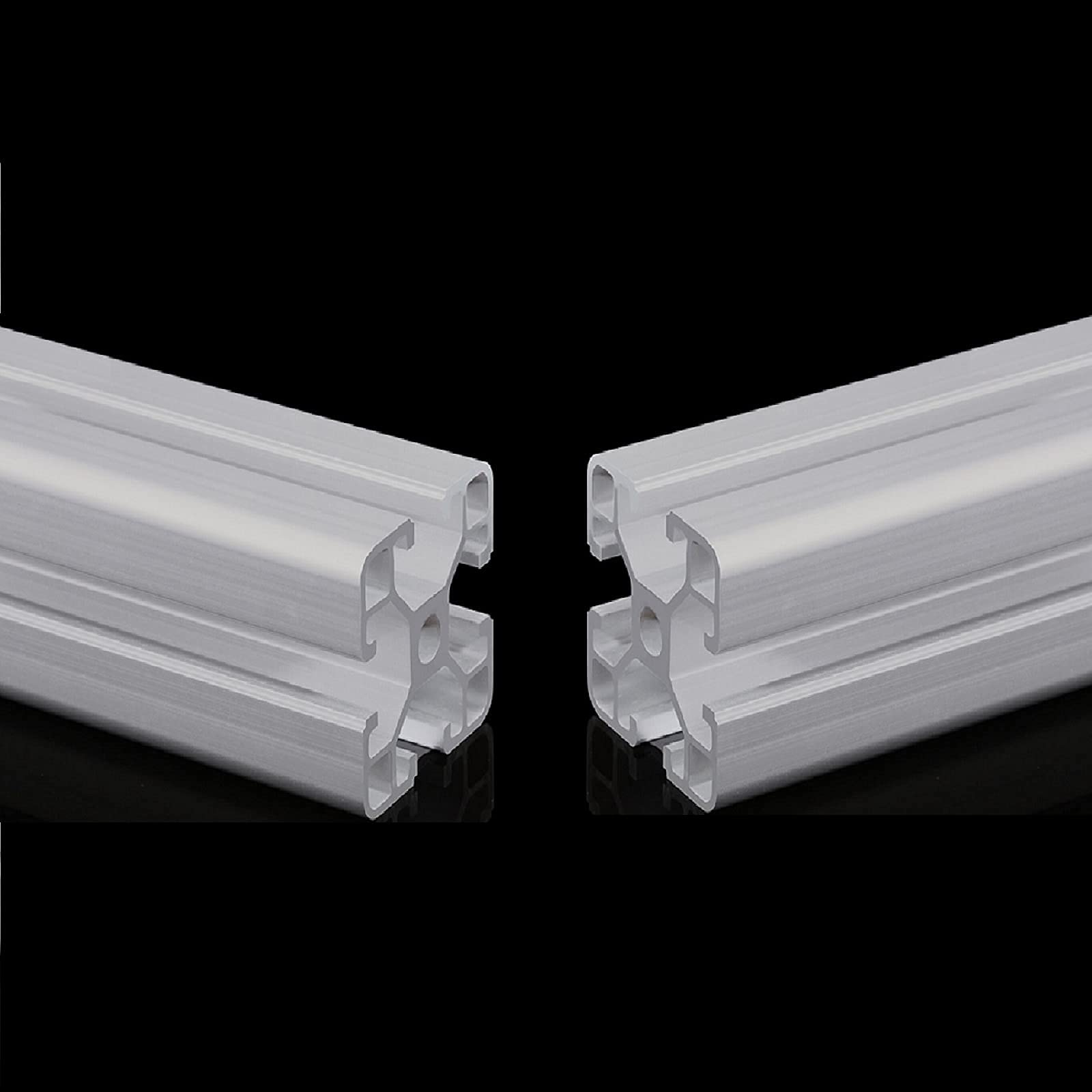 4040 T-Slot Aluminum Extrusion Profile - European Standard Anodized Silver Linear Rail Guide (2Pcs, 21.65
