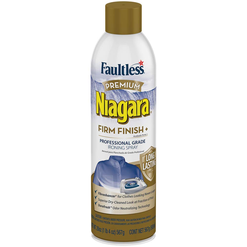 Niagara Professional Iron Spray Starch for Clothes (20oz 6 Pack) - Premium Firm Finish Fabric Starch, No Stick No Flake Formula - Perfect for Ironing Shirts, Dresses & Formal Wear