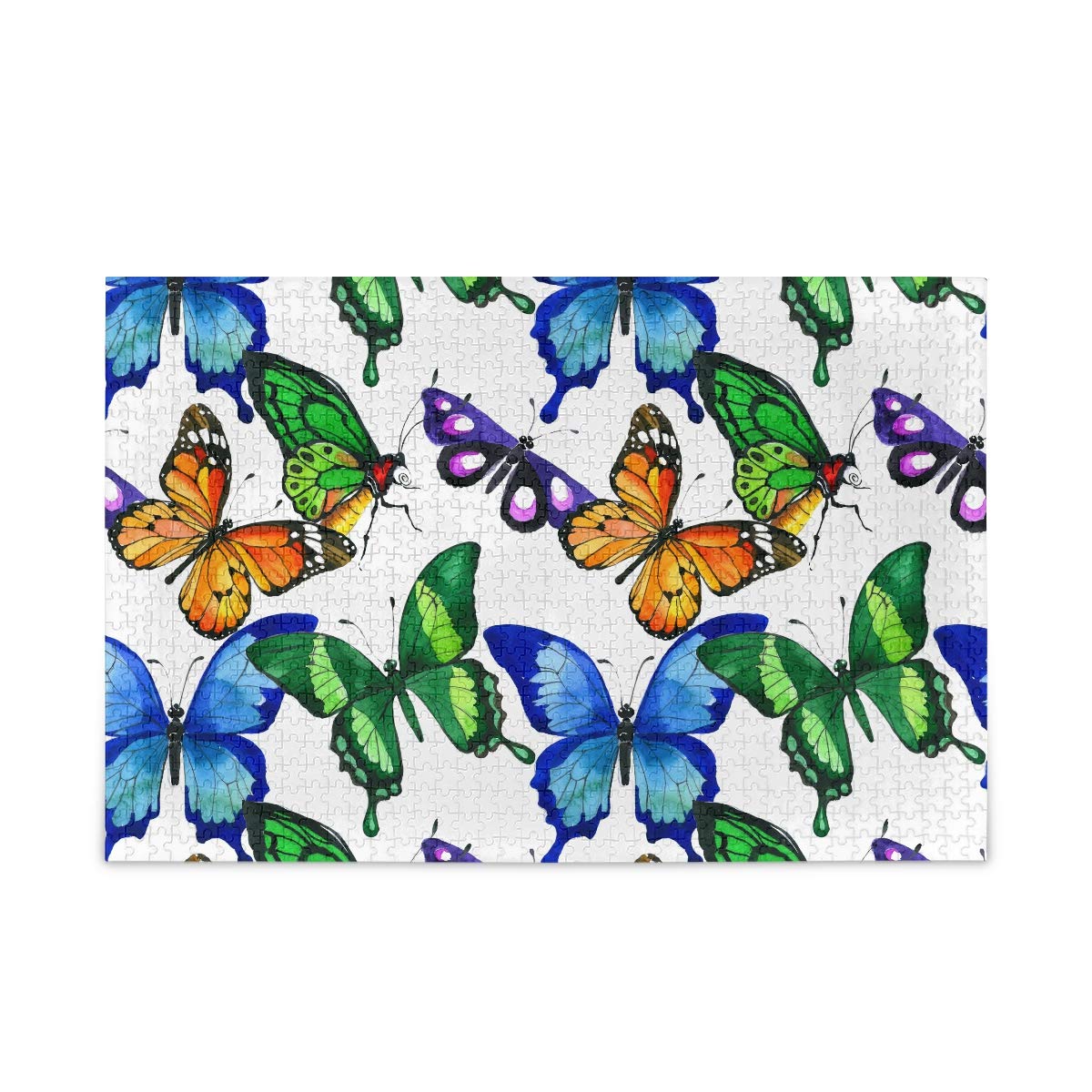 500-Piece Exotic Butterfly Jigsaw Puzzle for Adults & Kids - Challenging Wooden Puzzle with Storage Bag - Fun Stay-at-Home Activity for Family Game Night & Educational Learning