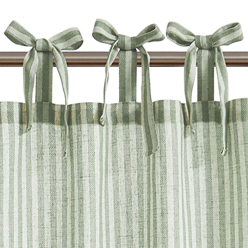 Tie Top Striped Sage Green