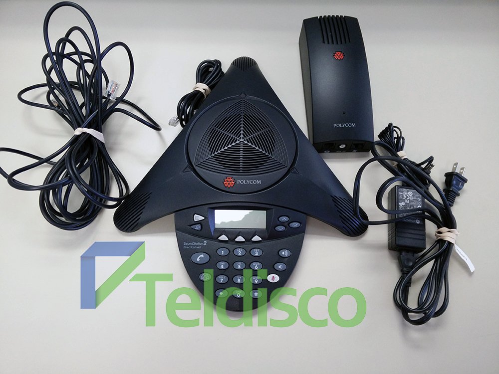 Polycom SoundStation 2 Conference Phone with Direct Connect - 2201-17120-601 Model Includes Adapter for Clear Business Calls | Perfect for Office Meetings & Remote Team Collaboration