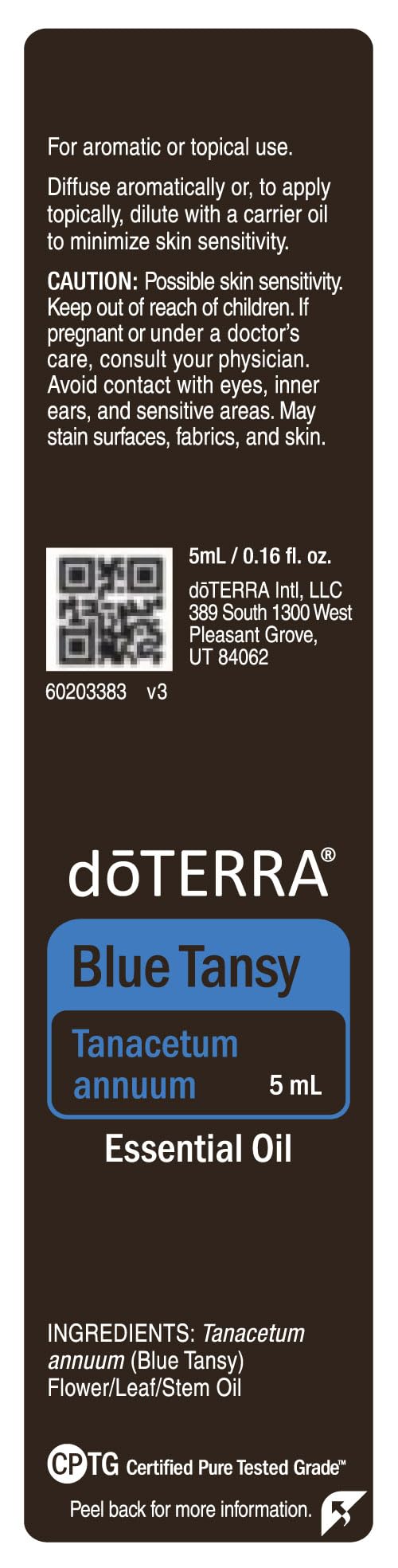 doTERRA Blue Tansy Essential Oil 5mL - 100% Pure Therapeutic Grade Aromatherapy Oil for Relaxation, Skin Care & Stress Relief | Perfect for Diffusers, Massage & DIY Beauty Products