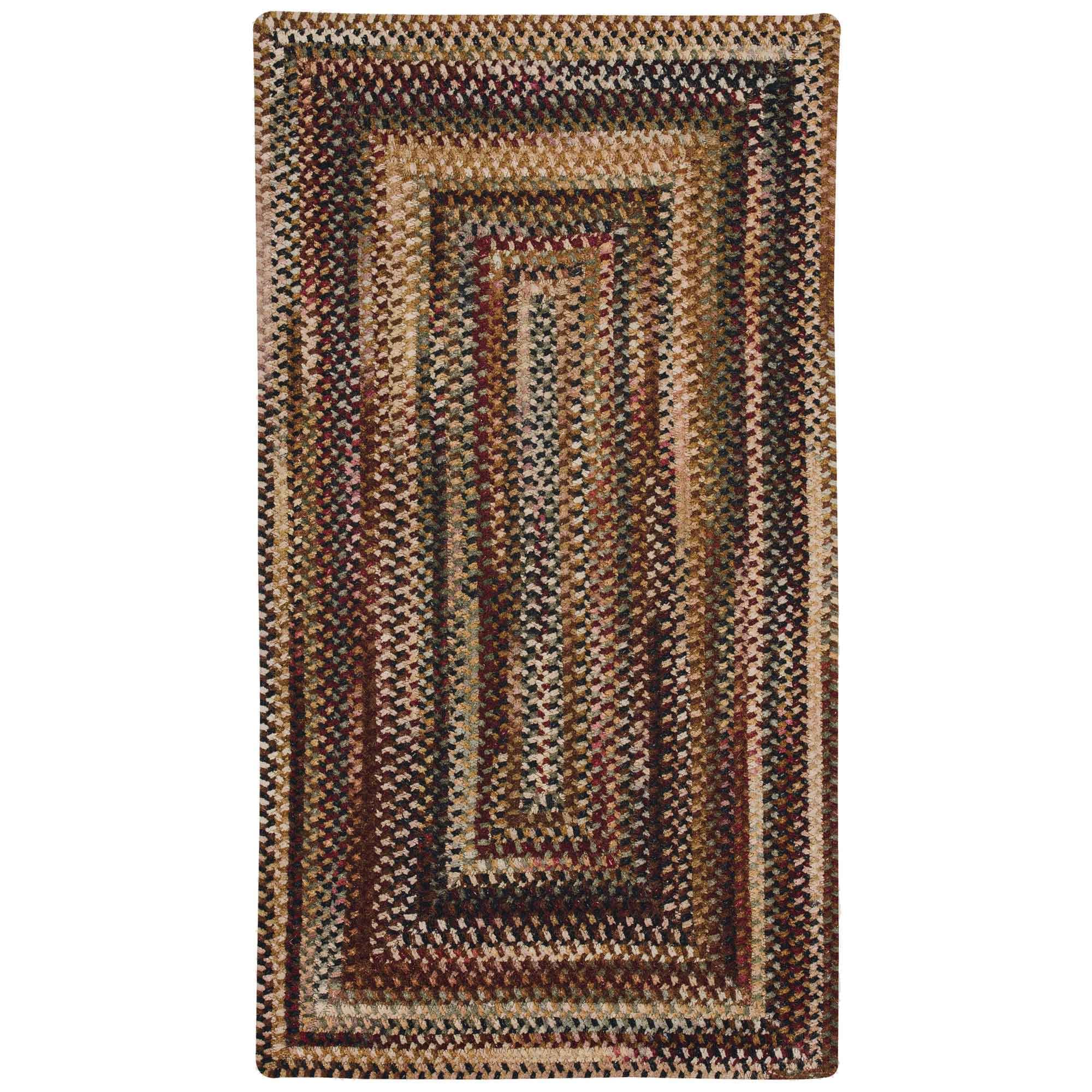 Capel Rugs Eaton Rectangle Braided Area Rug 4x6 Feet Burgundy - Perfect for Living Room, Bedroom & Home Decor