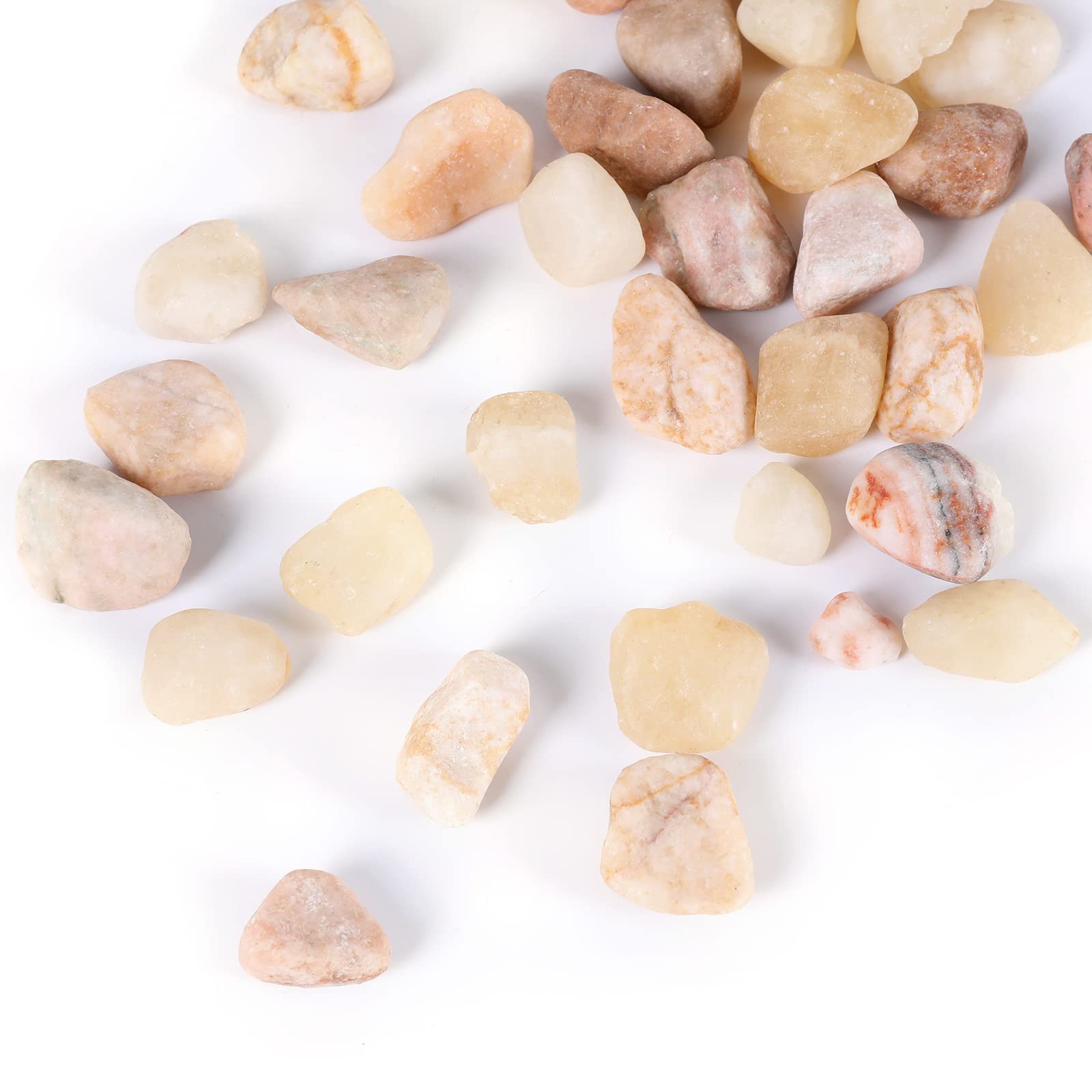 11lbs Natural River Rocks - Polished Pebbles for Plants, Garden & Aquarium Decor | 0.3-0.8 Inch Decorative Peach Stones for Fish Tanks, Vases, DIY Crafts, Home Decor & Landscaping | Perfect for Zen Gardens, Terrariums & Succulent Arrangements
