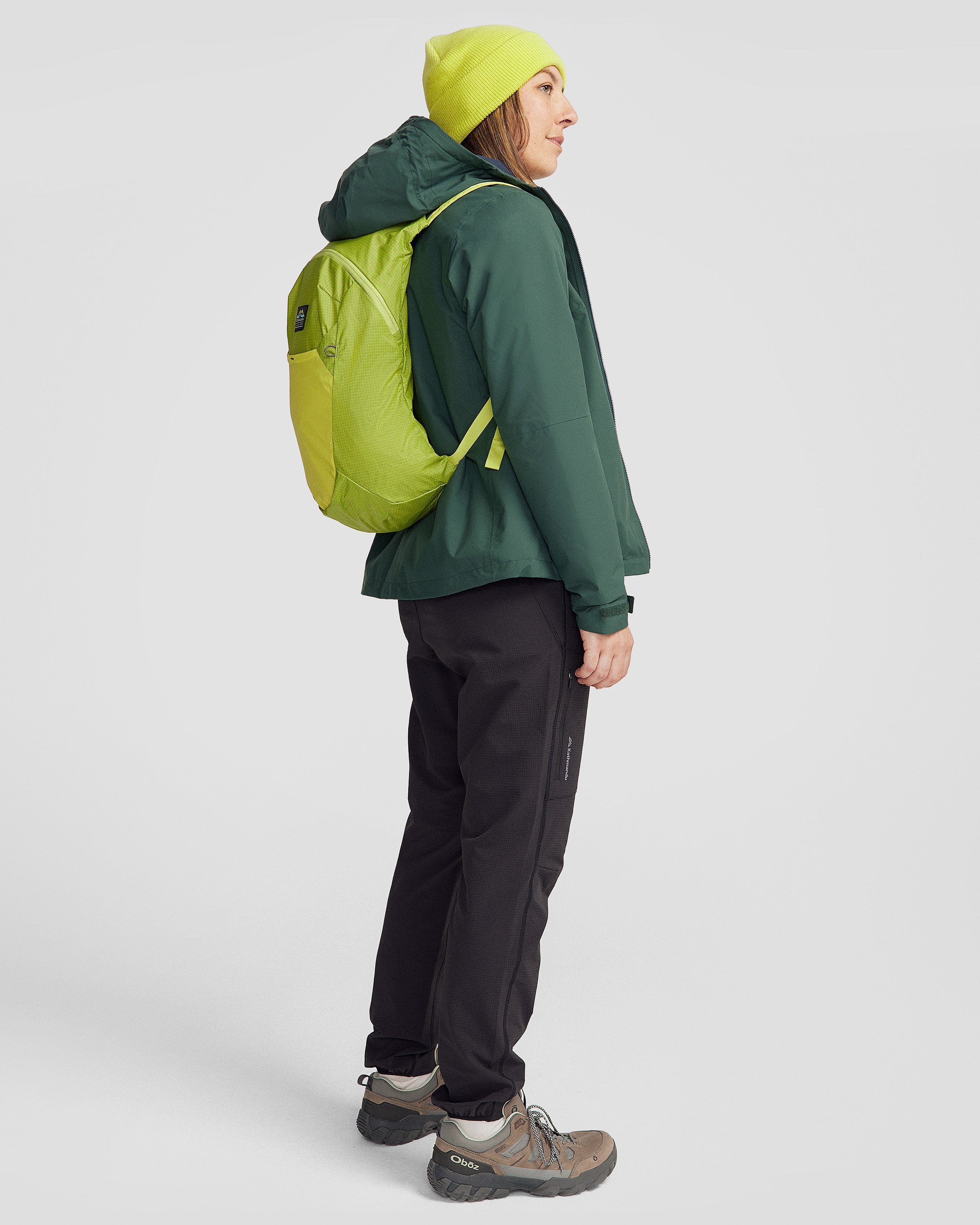 Pack&Go Travel Backpack - Waterproof & Lightweight Hiking Backpack for Men & Women - Bright Moss Green - Perfect for Camping, Hiking & Outdoor Adventures