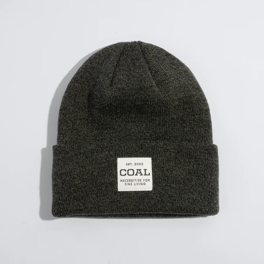2024 Coal Uniform Beanie - Olive Black Marl | Warm Winter Hat for Men & Women | Perfect for Outdoor Activities, Skiing, and Casual Wear