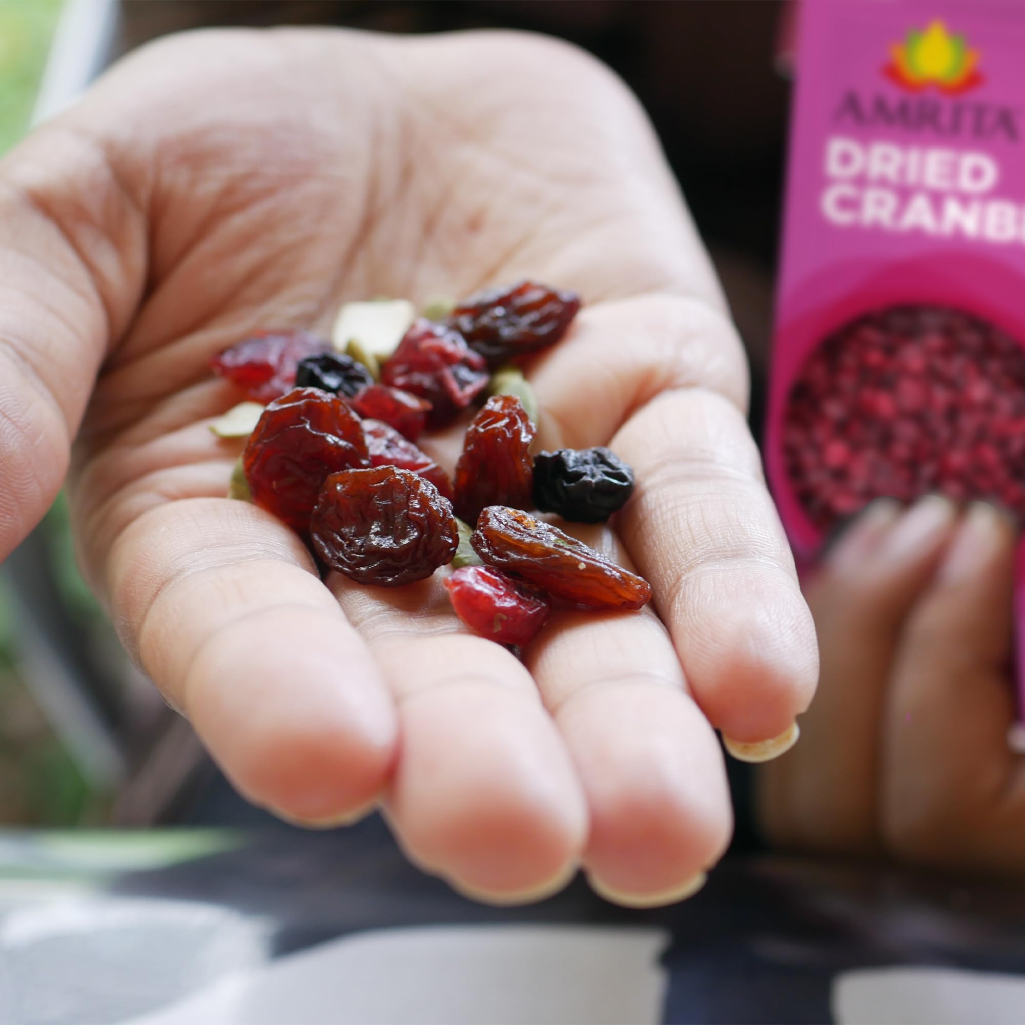 Amrita Dried Cranberries 2 lb - Sweetened with Apple Juice, Unsulfured, Gluten Free, Non-GMO, No Preservatives - Resealable Bag for Freshness - Perfect for Snacks, Salads, Baking, Trail Mix & Yogurt Topping