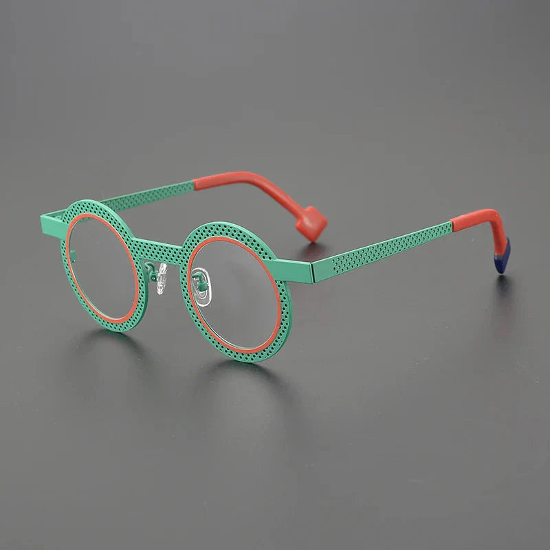 Ultralight Titanium Eyeglass Frames - Round Rene Glasses for Men & Women - Lightweight Durable Titanium Frame for Reading, Driving & Everyday Use
