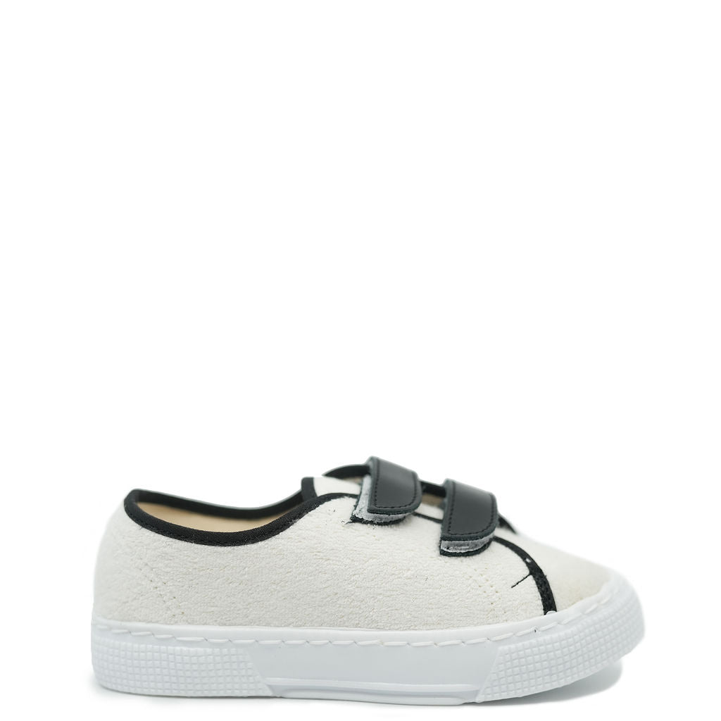 Pepe White Terry Velcro Sneakers - Comfortable Slip-On Shoes for Men & Women | Perfect for Casual Wear, Gym, and Outdoor Activities