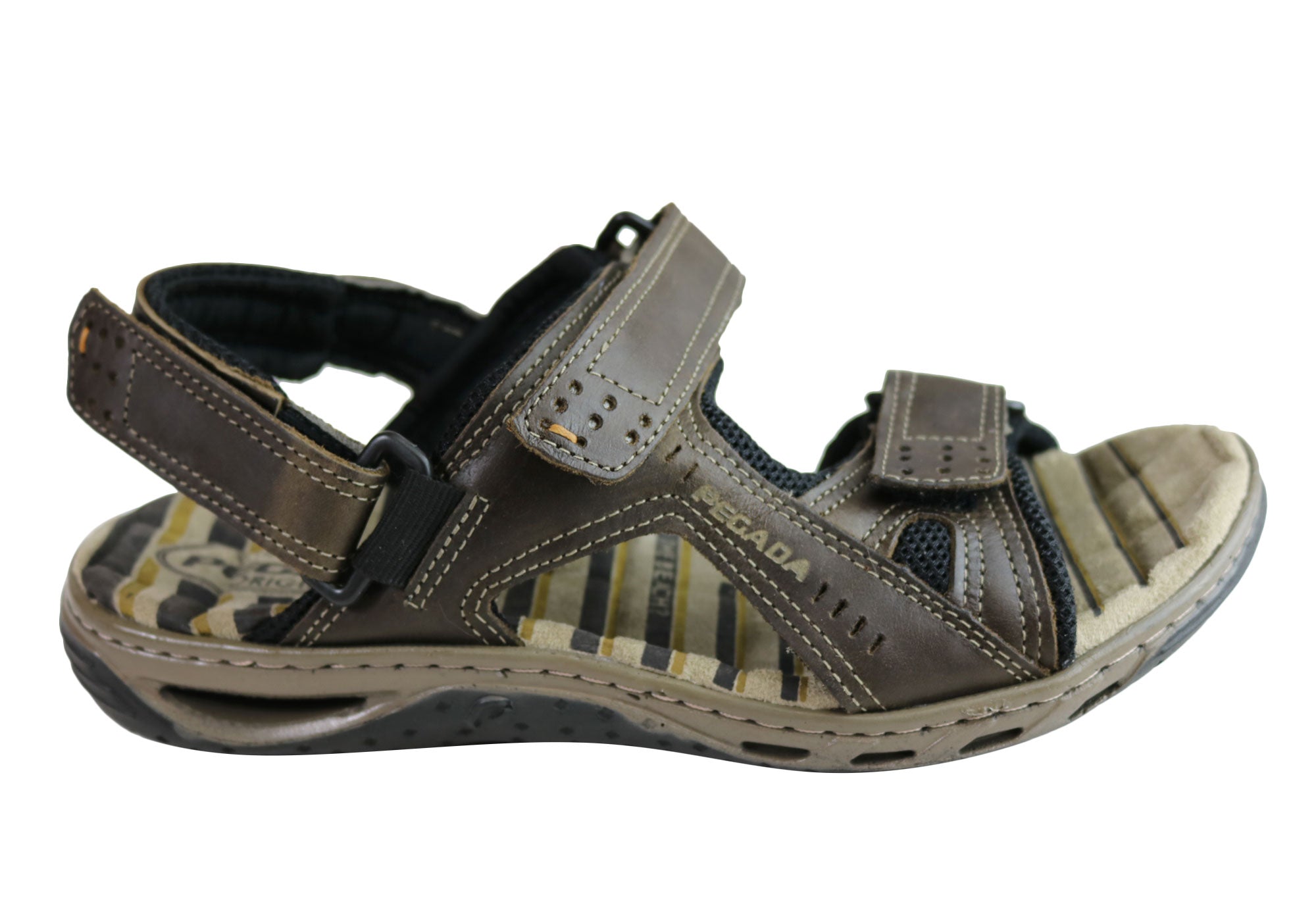Premium Jim Men's Leather Comfortable Cushioned Sandals - Handmade in Brazil - Perfect for Summer, Beach & Casual Wear
