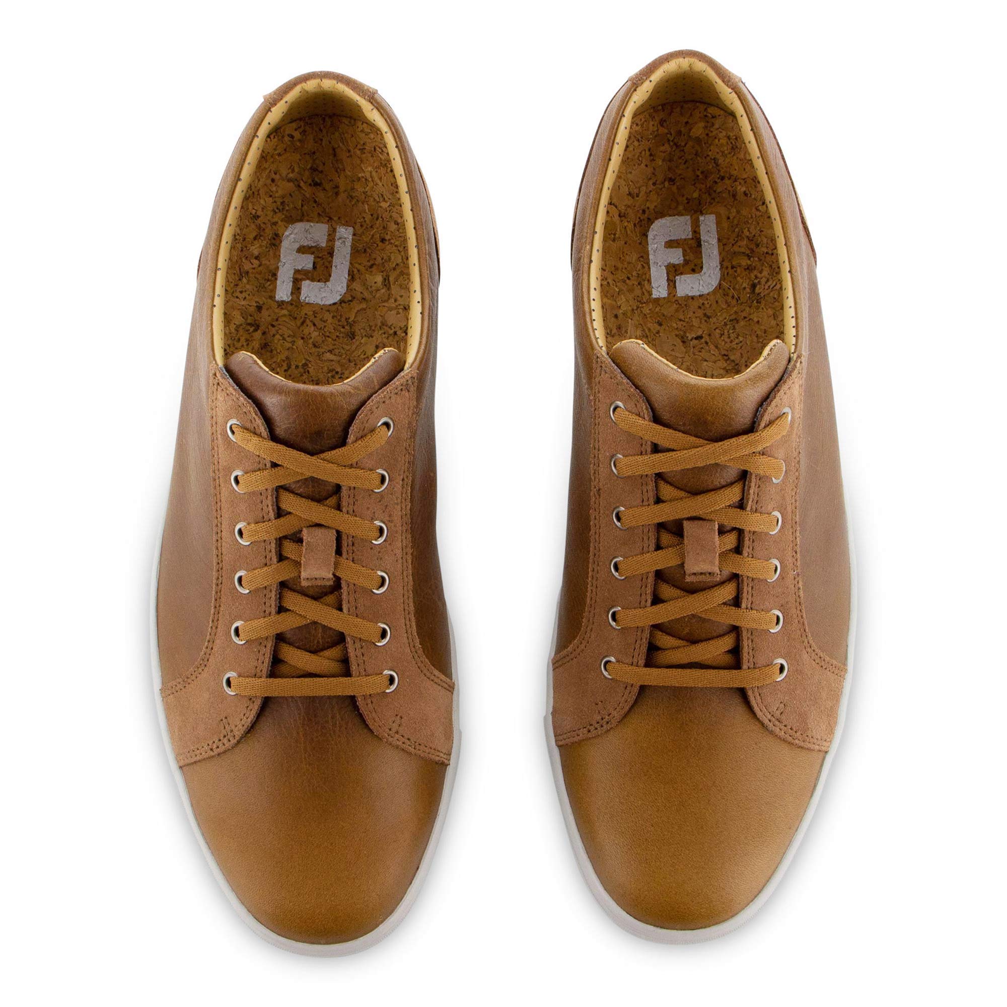FootJoy Men's Club Casuals Spiked Golf Shoes - Comfortable Waterproof Golf Footwear for Men | Perfect for Golf Course & Casual Wear
