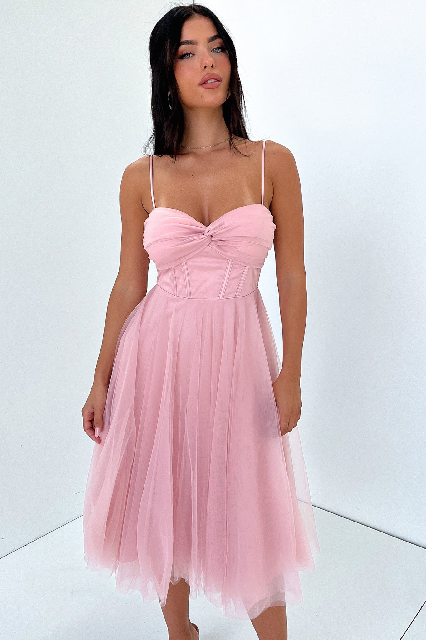 Angelique Dress in Pink - Elegant Women's Floral Maxi Dress for Summer, Weddings & Special Occasions