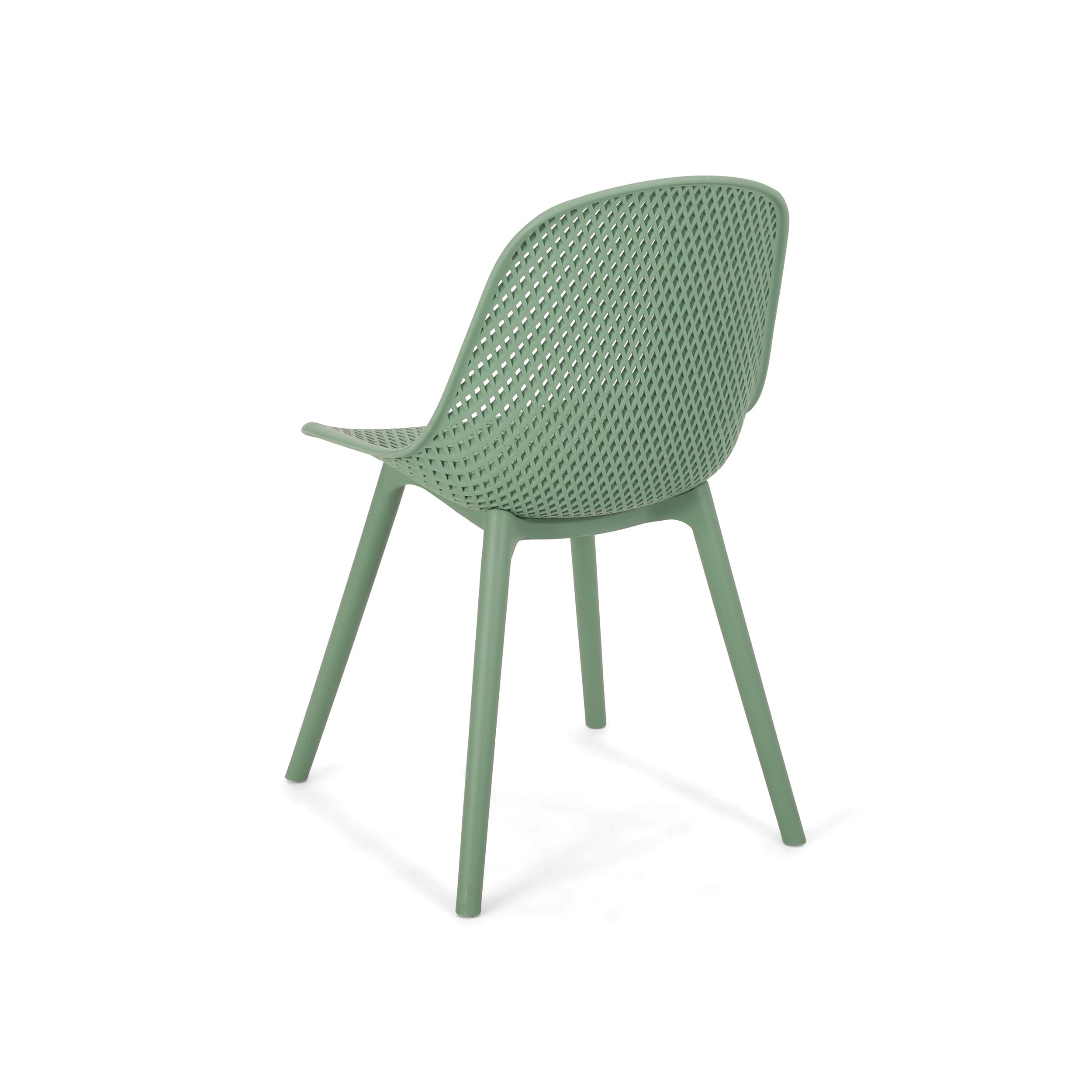 Christopher Knight Home Darleen Outdoor Dining Chairs (Set of 2) - Weather-Resistant Green Patio Furniture for Garden, Poolside, and Backyard Dining