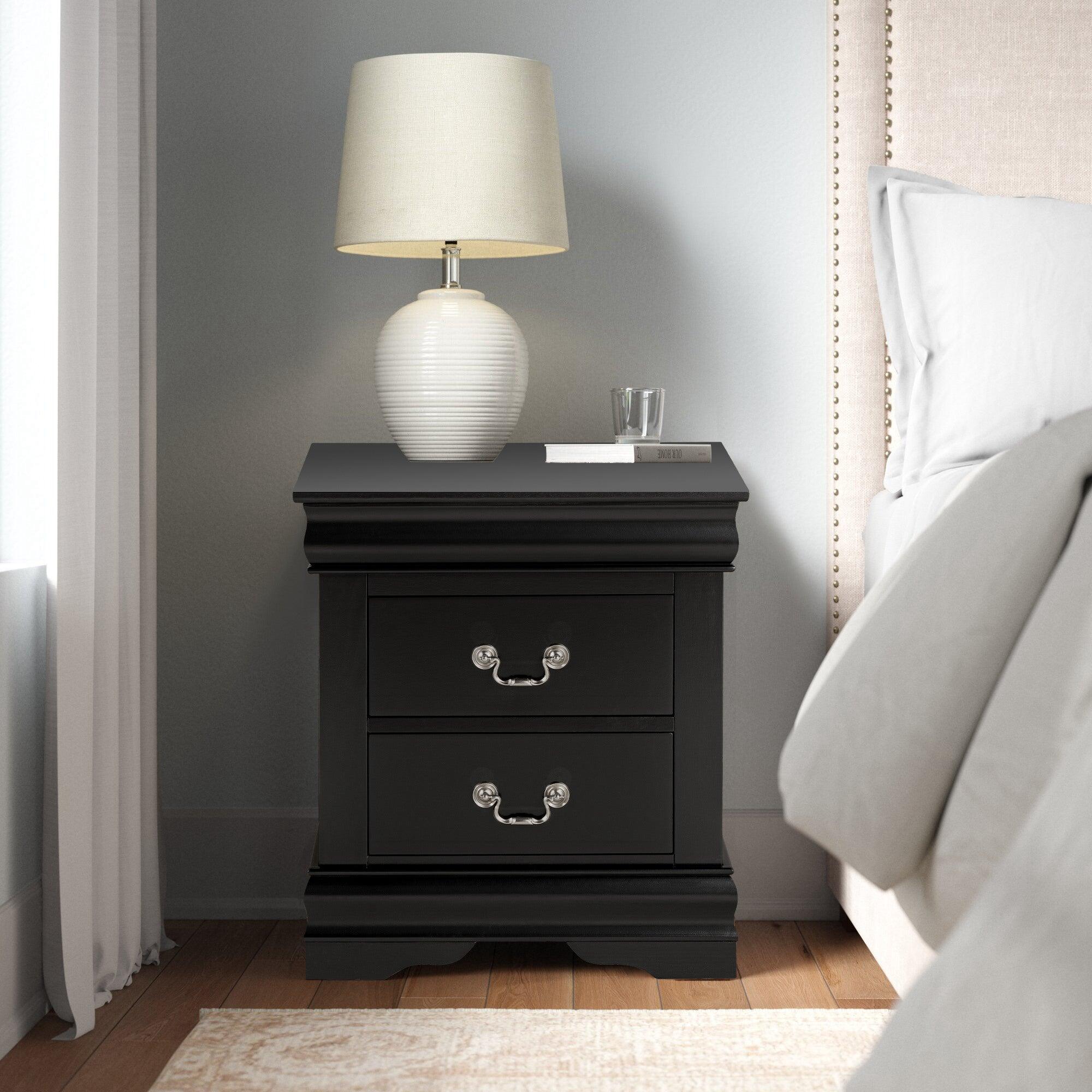 Louis Philippe Night Stand by Furniture of America - Elegant Bedside Table for Bedroom Decor, Storage & Organization
