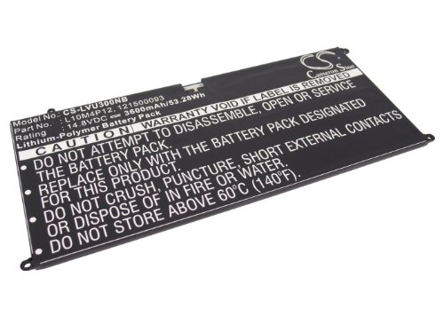 Original Lenovo L10M4P12 Replacement Battery for IdeaPad U300/U300S/Yoga 13 - 121500093 - Long-Lasting Notebook Battery for Work, Travel & Home Office Use