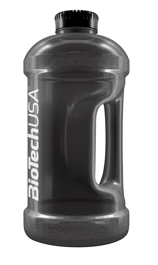 BioTechUSA 2200ml Gallon Water Jug with Handle - Black Smoke, BPA-Free Large Water Bottle for Gym, Workout, Hiking & Outdoor Activities