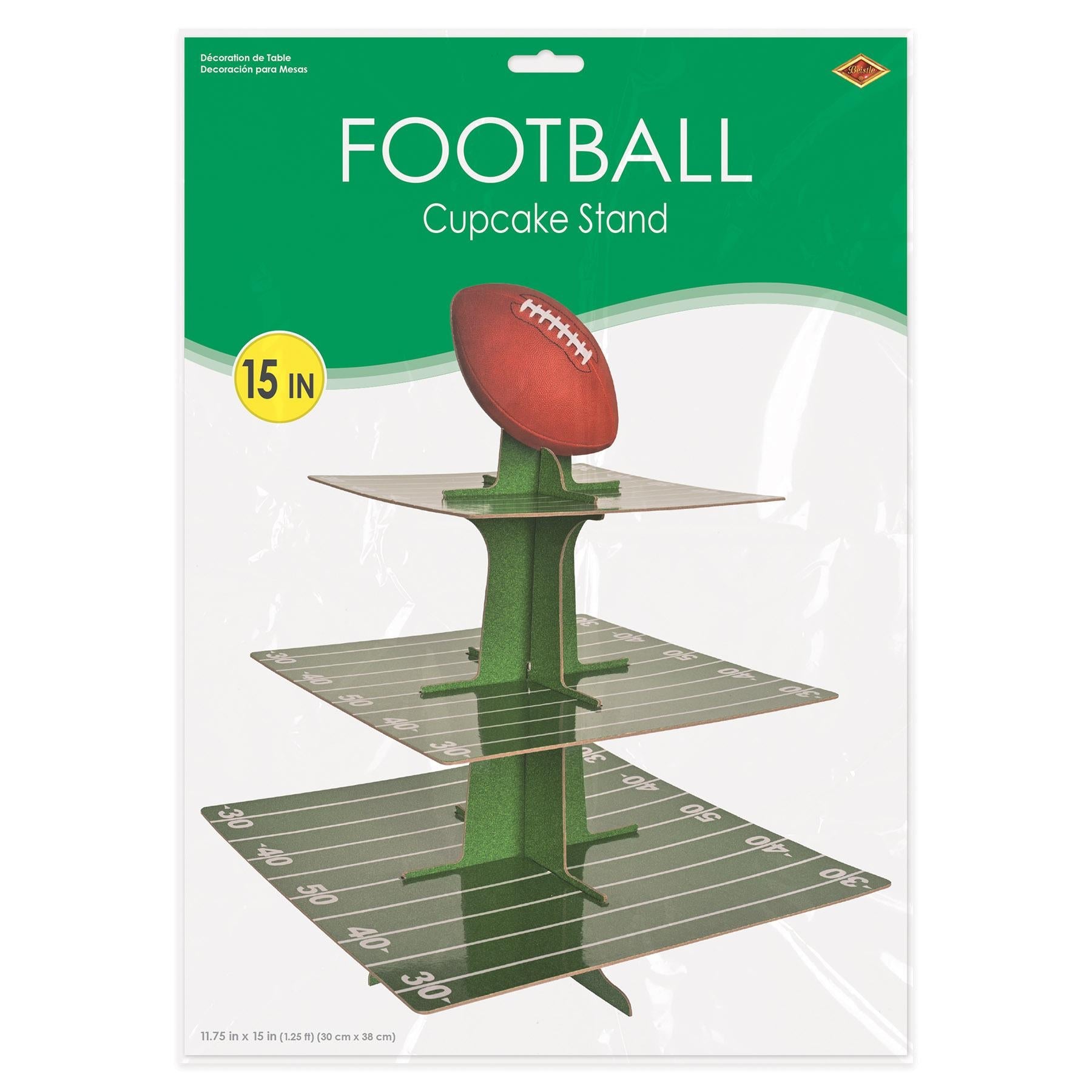 12 Pack Football Cupcake Stand for Party Decorations - Perfect for Game Day, Birthday, and Tailgate Celebrations
