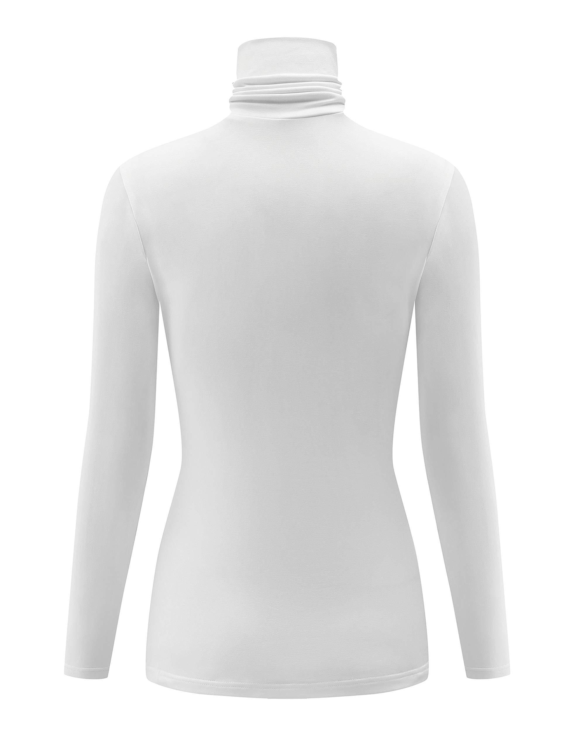 Kindcall Women's Lightweight Long Sleeve Turtleneck Thermal Shirt - Soft Casual Pullover Top for Fall & Winter - Perfect for Office, Travel and Layering