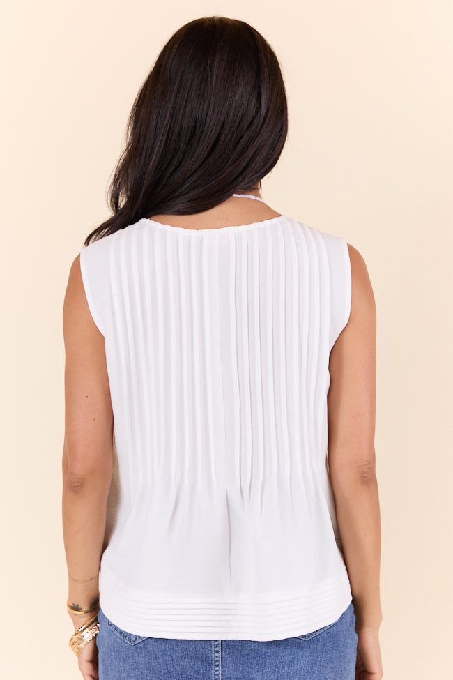 Perfect Promises Ivory Woven Top for Women - Elegant Lace Trim Blouse for Casual Wear & Special Occasions | Breathable Summer Tops | Boho Chic Style