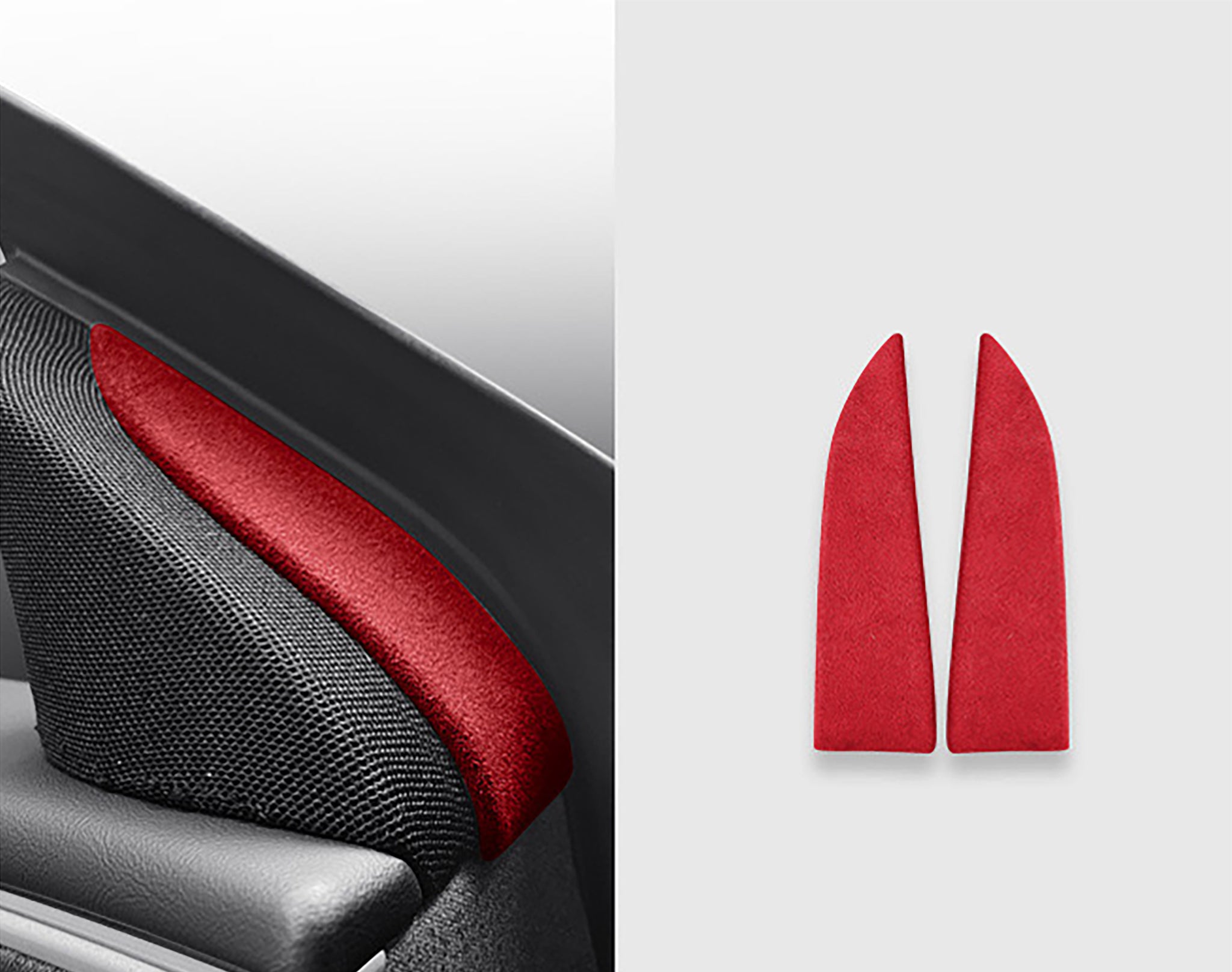 Tesla Alcantara Front Door Tweeter Trim Cover for 2024+ Model 3 Highland & New Model Y Juniper - Premium Interior Upgrade for Enhanced Sound & Style