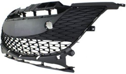 2010-2011 Mazda 3 Textured Dark Gray Bumper Grille Replacement Part MA1036112 - Perfect for Car Restoration & Customization Projects