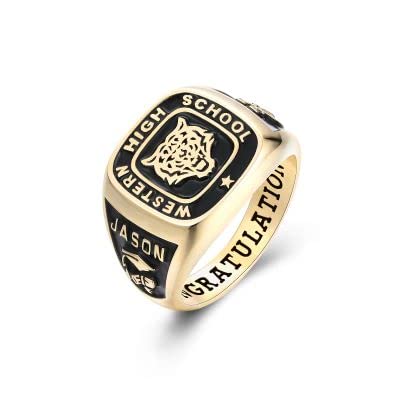 Authentic PJM Mementos USA Premium Class Ring for Men – 925 Sterling Silver or 10KT Gold Custom Signet Ring – Personalized High School, College & University Graduation Ring – Perfect Gift for Graduates, Alumni & Achievers – Ideal for Commencement Ceremonies, Alumni Reunions & Milestone Celebrations