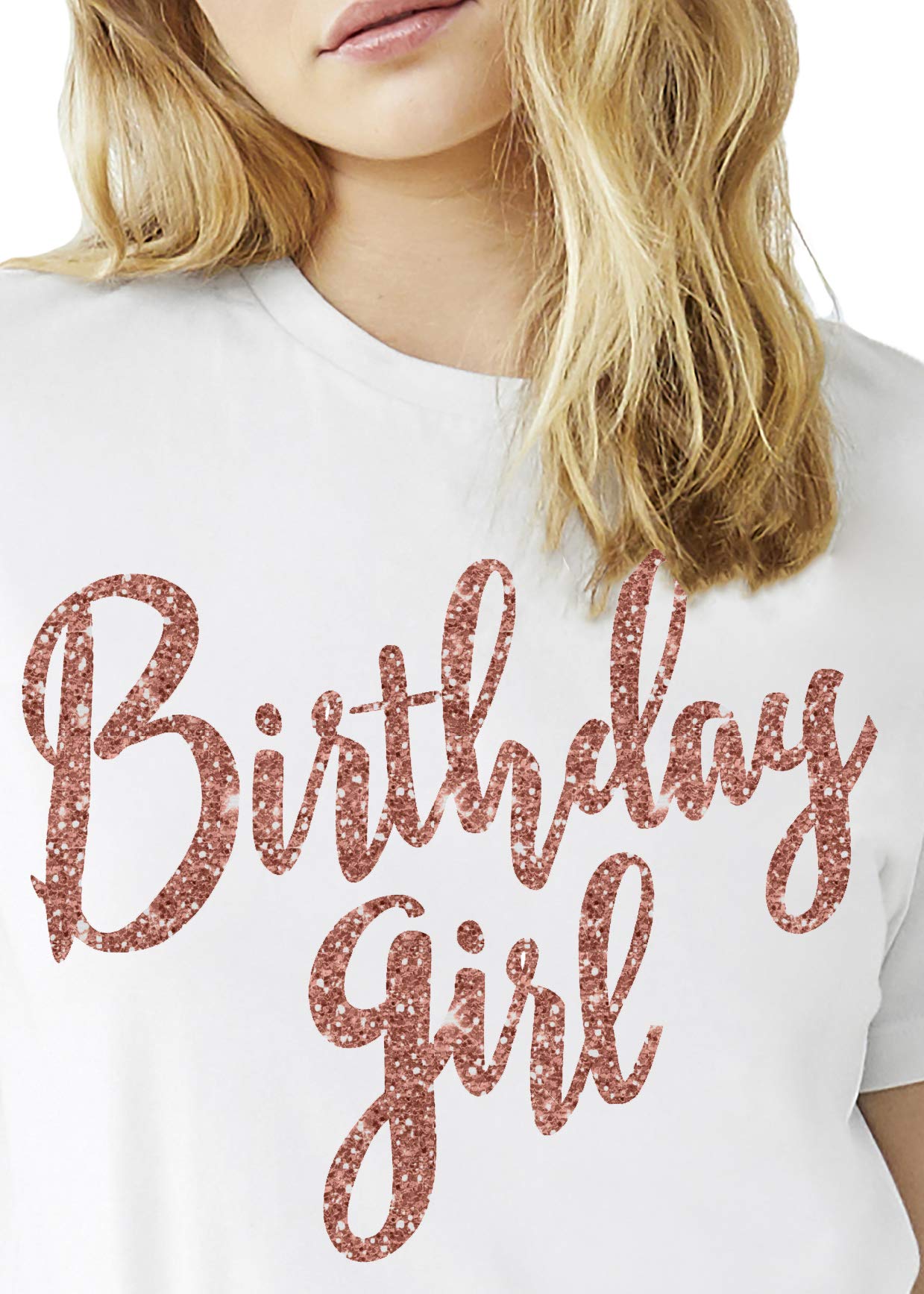 Rose Gold Birthday Shirt for Women - Cute Birthday Squad T-Shirt - Perfect for Parties & Celebrations - Ideal Gift for Her