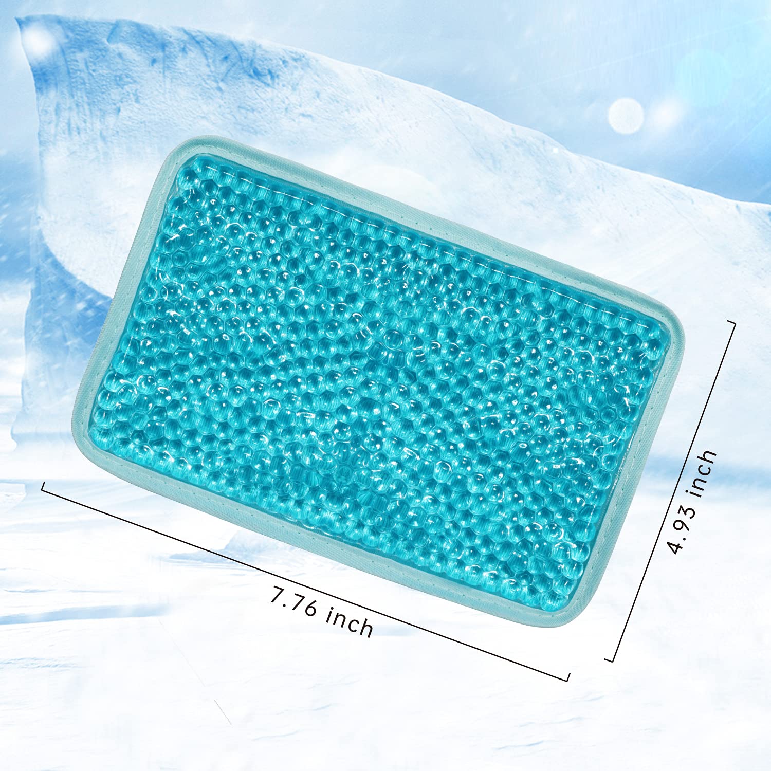 Reusable Gel Beads Ice Pack Hot & Cold Therapy Wrap for Knee, Shoulder, Back, Neck Pain Relief - Adjustable Strap for Injuries, Swelling, Wisdom Tooth (Blue, 2-Pack) - Perfect for Sports Recovery & Post-Surgery Care