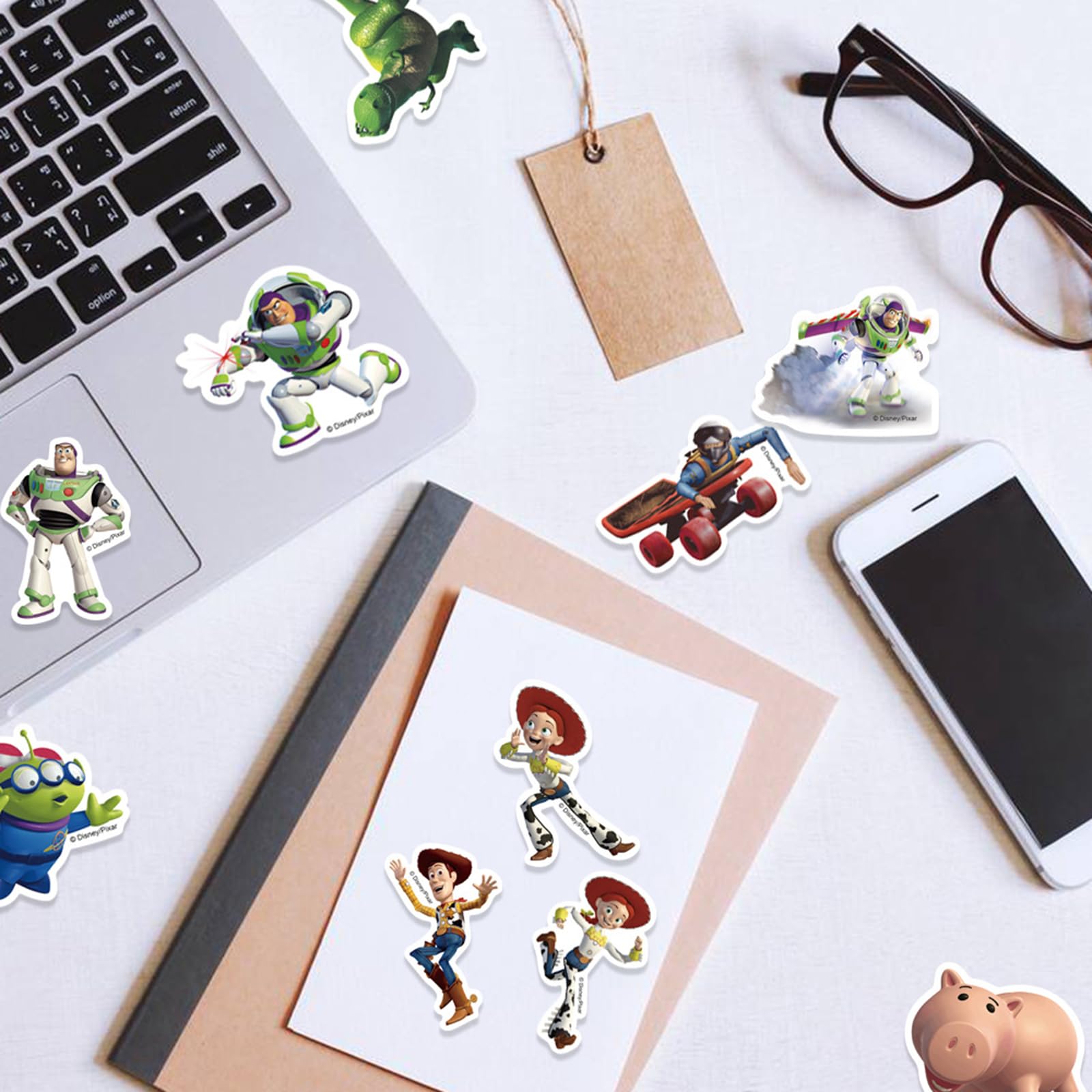 MAXSNOW 50Pcs Toy Story Stickers for Kids - Cute Cartoon Character Decals, Kawaii Vinyl Stickers for Teens & Adults (Pink) - Perfect for Laptops, Water Bottles, Notebooks & DIY Crafts
