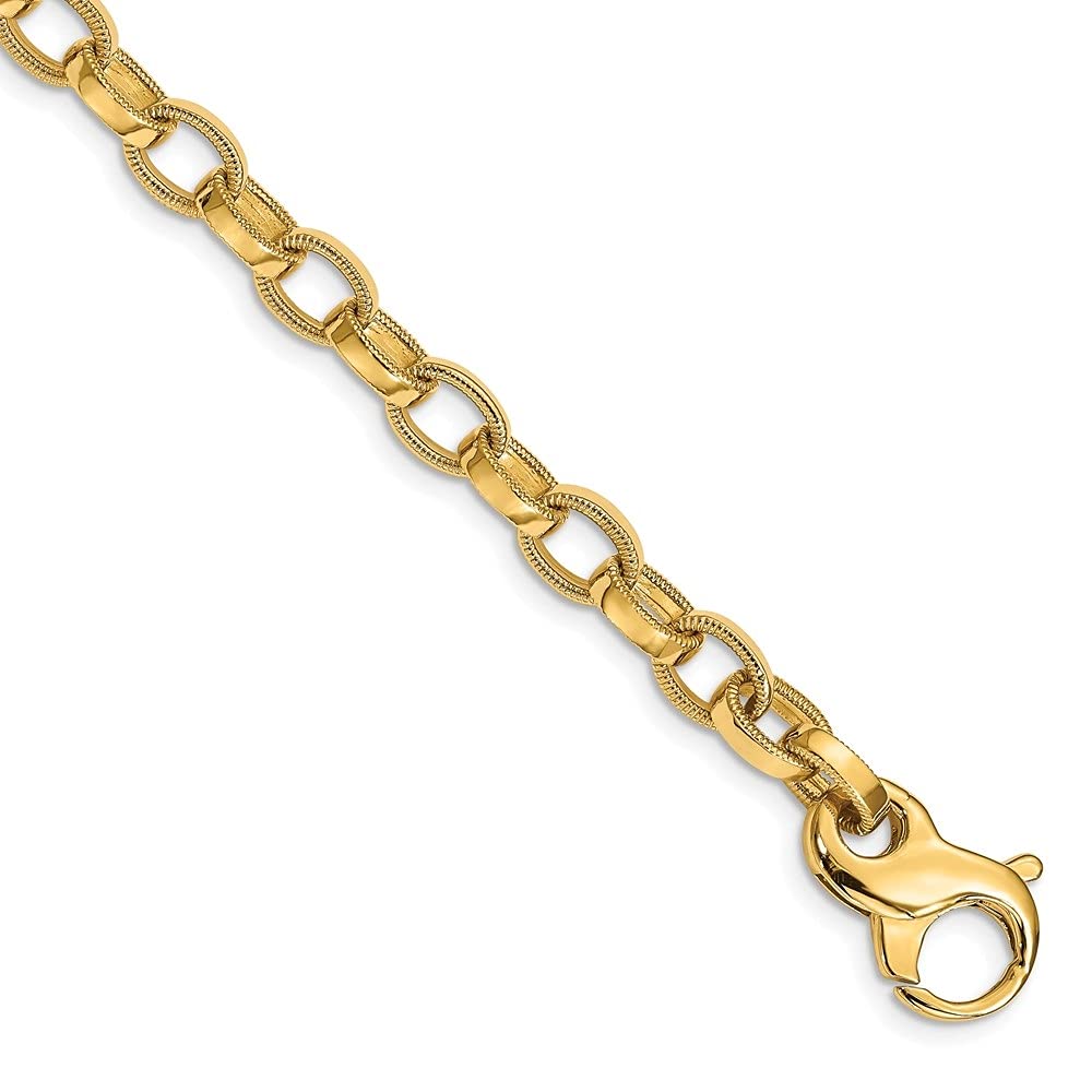 14K Yellow Gold Link Chain Anklet with Secure Lobster Clasp - 9 Inch Adjustable Ankle Bracelet for Men & Women - Perfect for Beach, Party & Everyday Wear