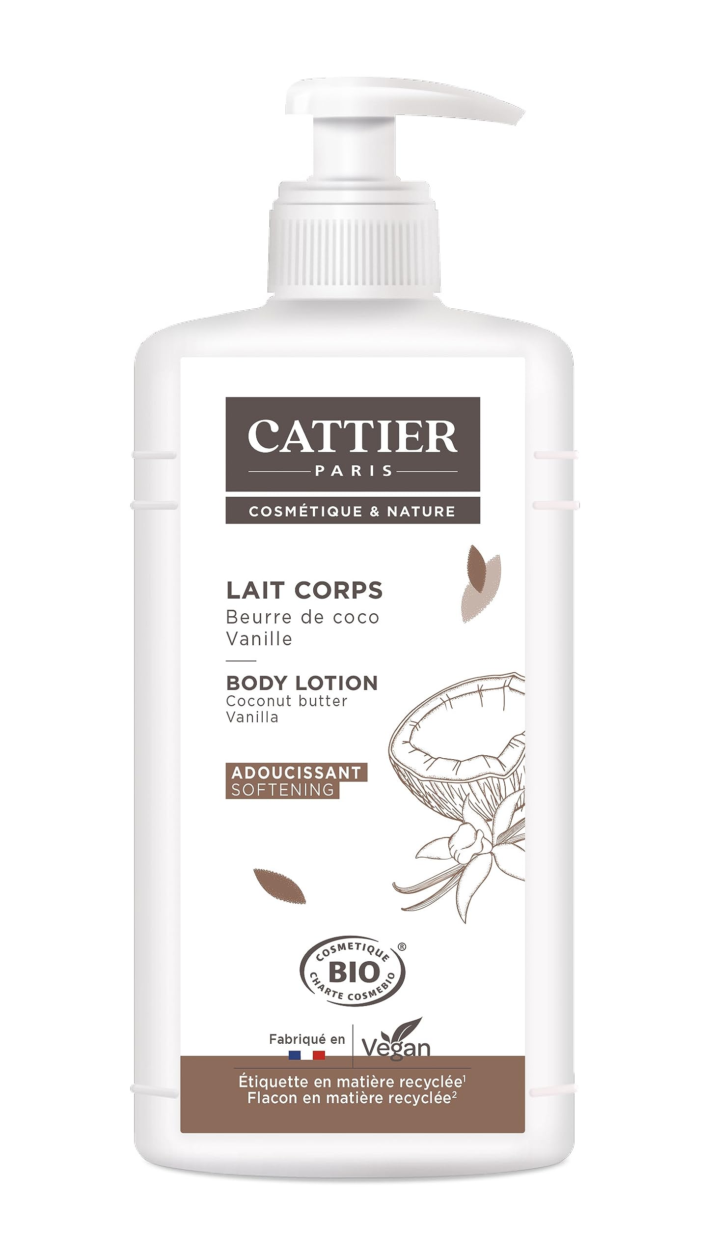 Cattier Softening Body Milk 500ml - Hydrating & Nourishing Lotion for Dry Skin | Perfect for Daily Moisturizing & After-Shower Care