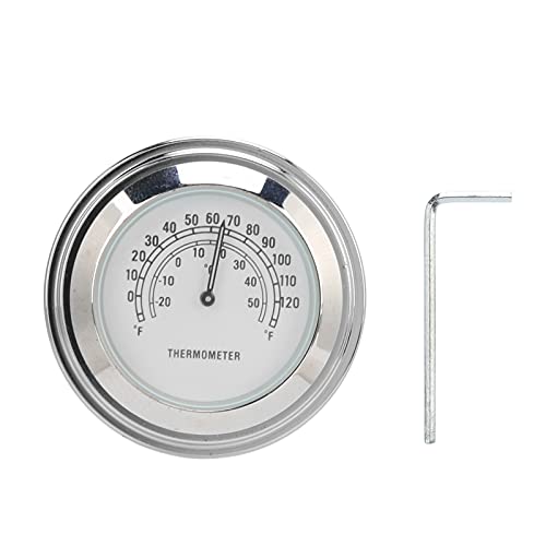 22-25mm Motorcycle Thermometer Clock - Aluminum Handlebar Accessory for 7/8