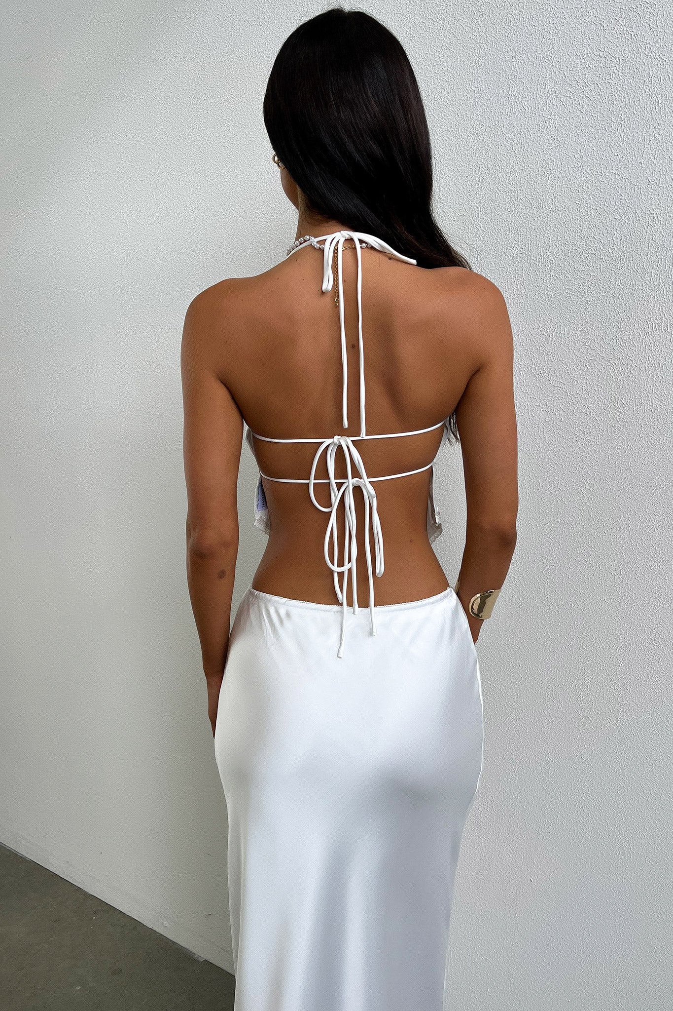 Carmella Maxi Skirt for Women - Flowy White Long Skirt with Side Slit | Perfect for Summer, Beach, Boho Outfits & Casual Wear