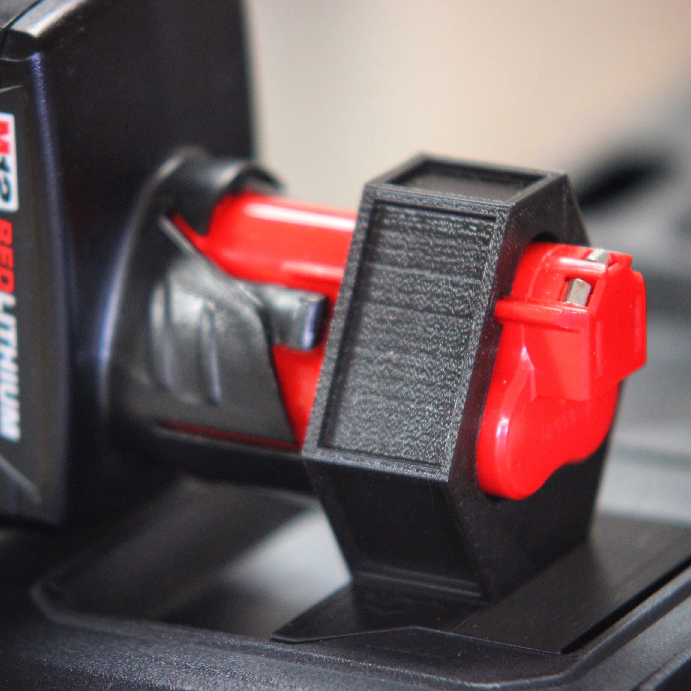 Milwaukee M12 Battery Holster Adapter - Compatible with Packout System | Secure Power Tool Battery Storage for Jobsite & Workshop Organization