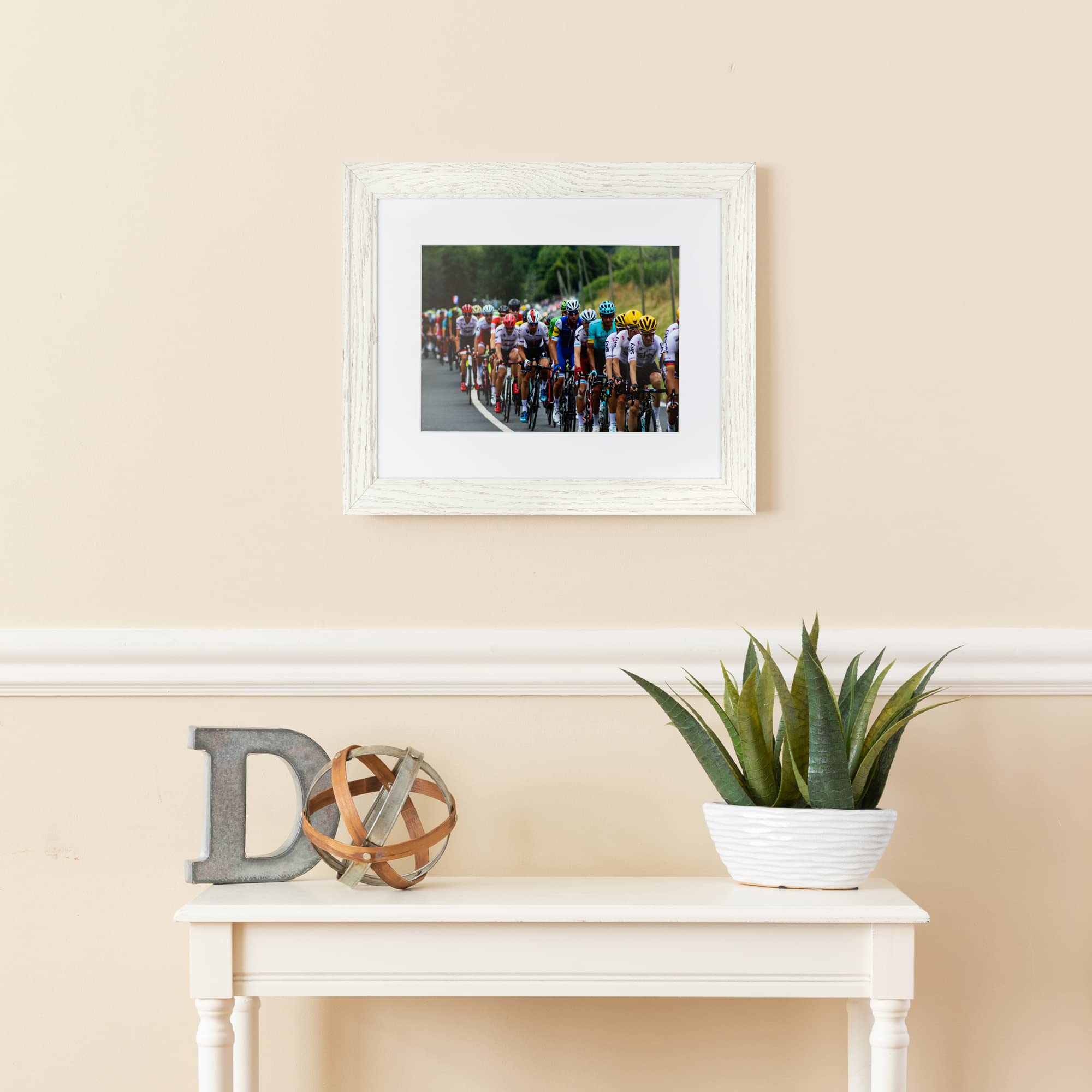 ArtToFrames 22x45 Inch White Picture Frame - 1.5 Inch Custom Wood Poster Frame for Wall Art, Photos & Posters - Shatter-Resistant Acrylic & Ready to Hang - Perfect for Living Room, Bedroom & Office Decor