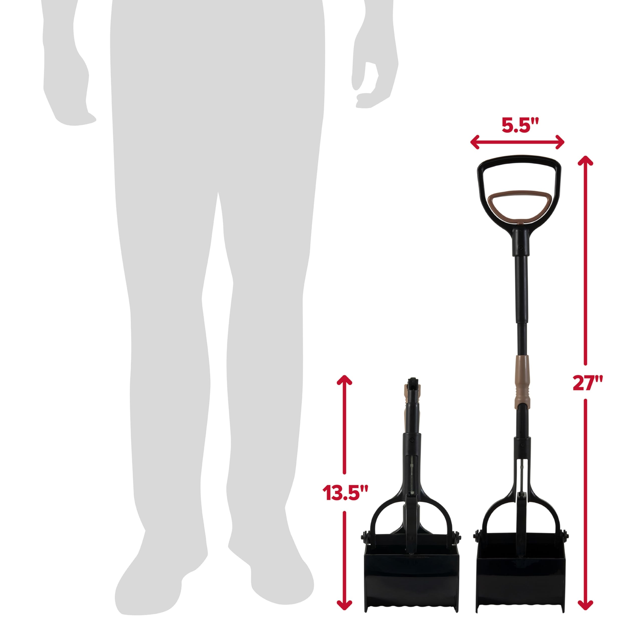 Arm & Hammer Pooper Scooper Claw - Heavy Duty Dog Waste Scooper for Yard Cleaning | Pet Waste Management System | Ideal for Backyard, Park & Dog Walking Cleanup