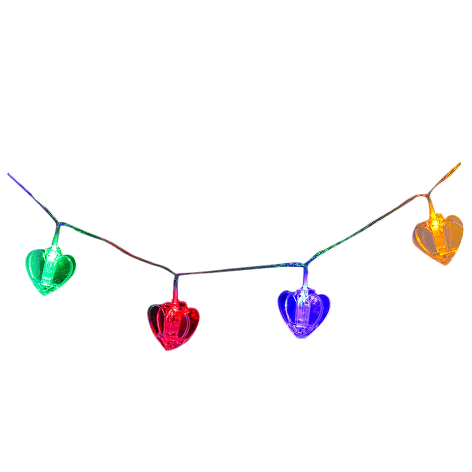 Boddenly 10-Pack Heart-Shaped LED String Lights - Battery Powered Fairy Lights for Bedroom, Patio, Garden & Outdoor Decor - Romantic Clip-on Lights for Girls, Gifts & Year-Round Home Decoration