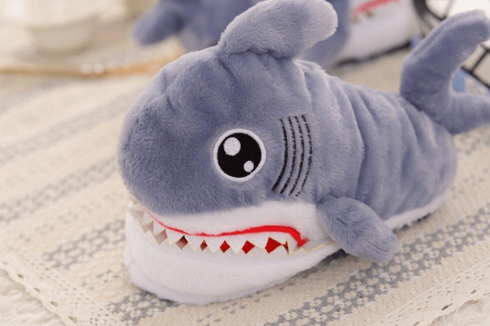 Soft Shark Plush Slippers for Adults & Kids - Comfortable Non-Slip House Shoes for Indoor, Outdoor, and Cosplay Use - Perfect Gift for Shark Lovers