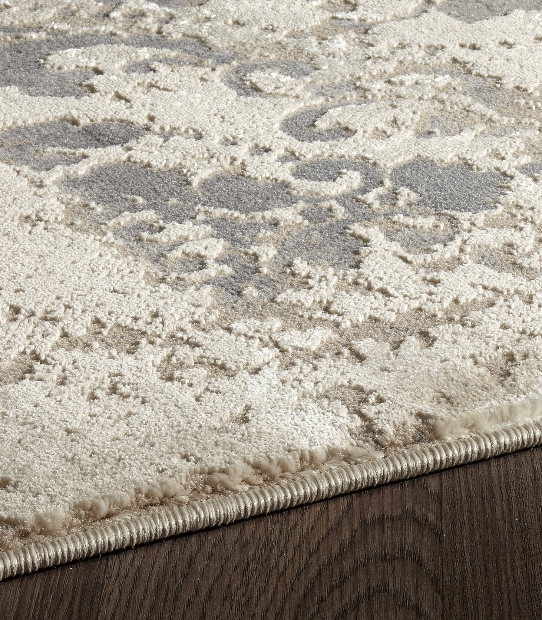 Beige & Dark Grey Textured Traditional Area Rug - Perfect for Living Room, Bedroom & Home Decor