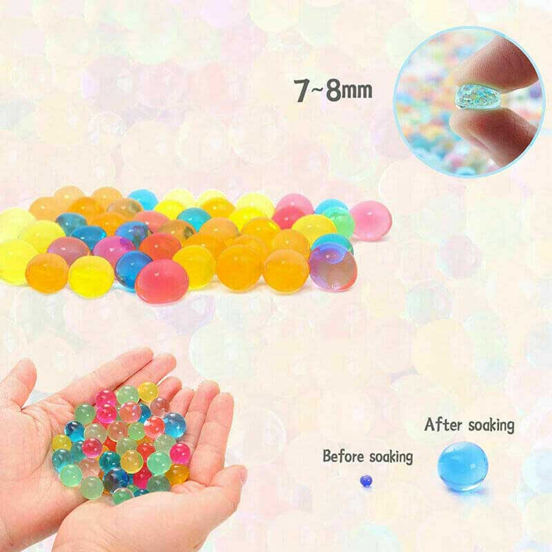 7-8mm 40,000PCS Hardened Water Gel Ball Blaster Ammo Refill - Perfect for Gel Blaster Battles, Outdoor Shooting Games & Tactical Training