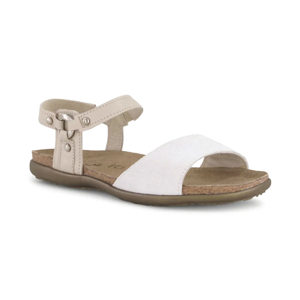WHITE SUEDE/SOFT IVORY LTHR