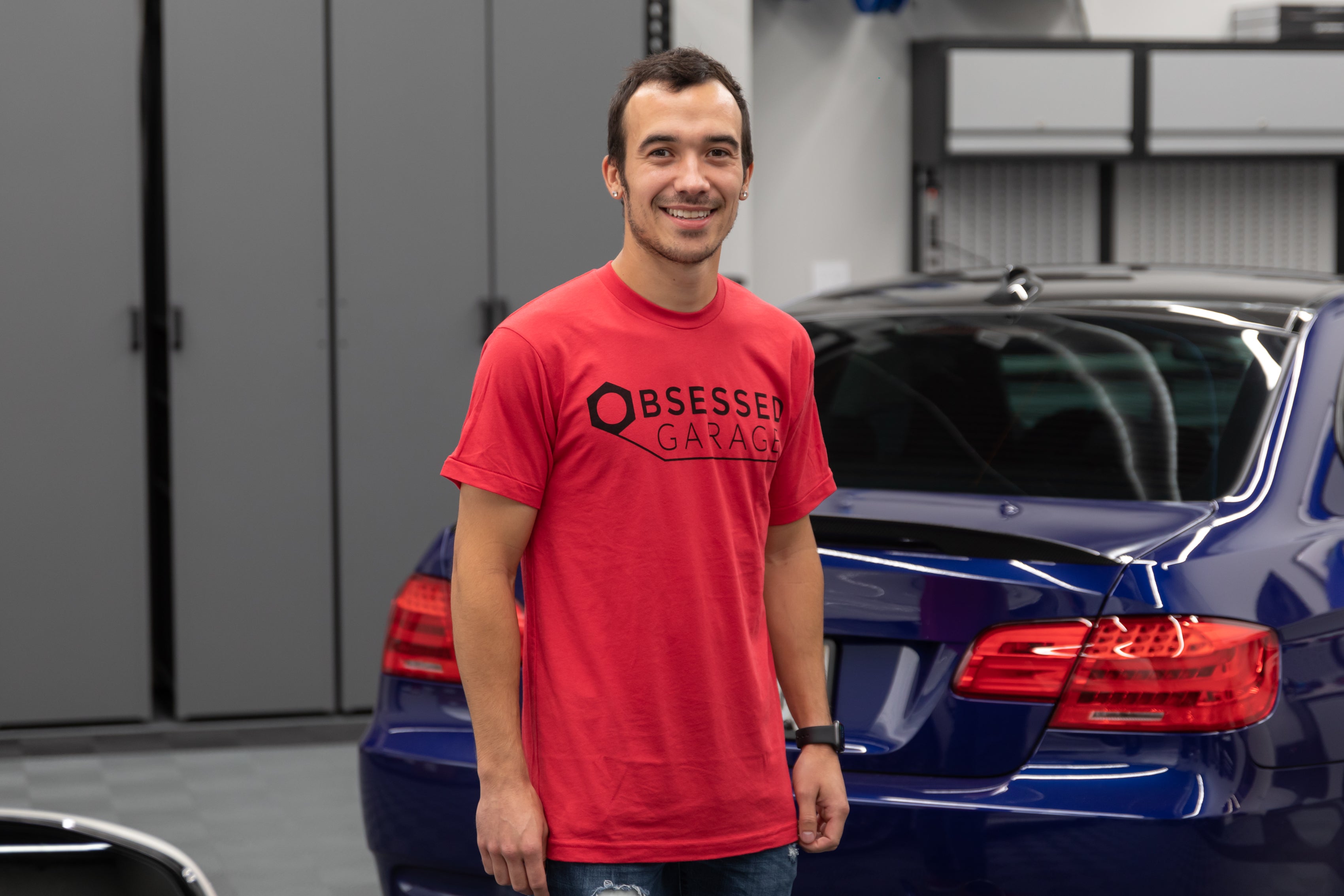 Obsessed Garage Logo T-Shirt - Premium Cotton Tee for Car Enthusiasts - Perfect for Car Shows, Meetups & Casual Wear