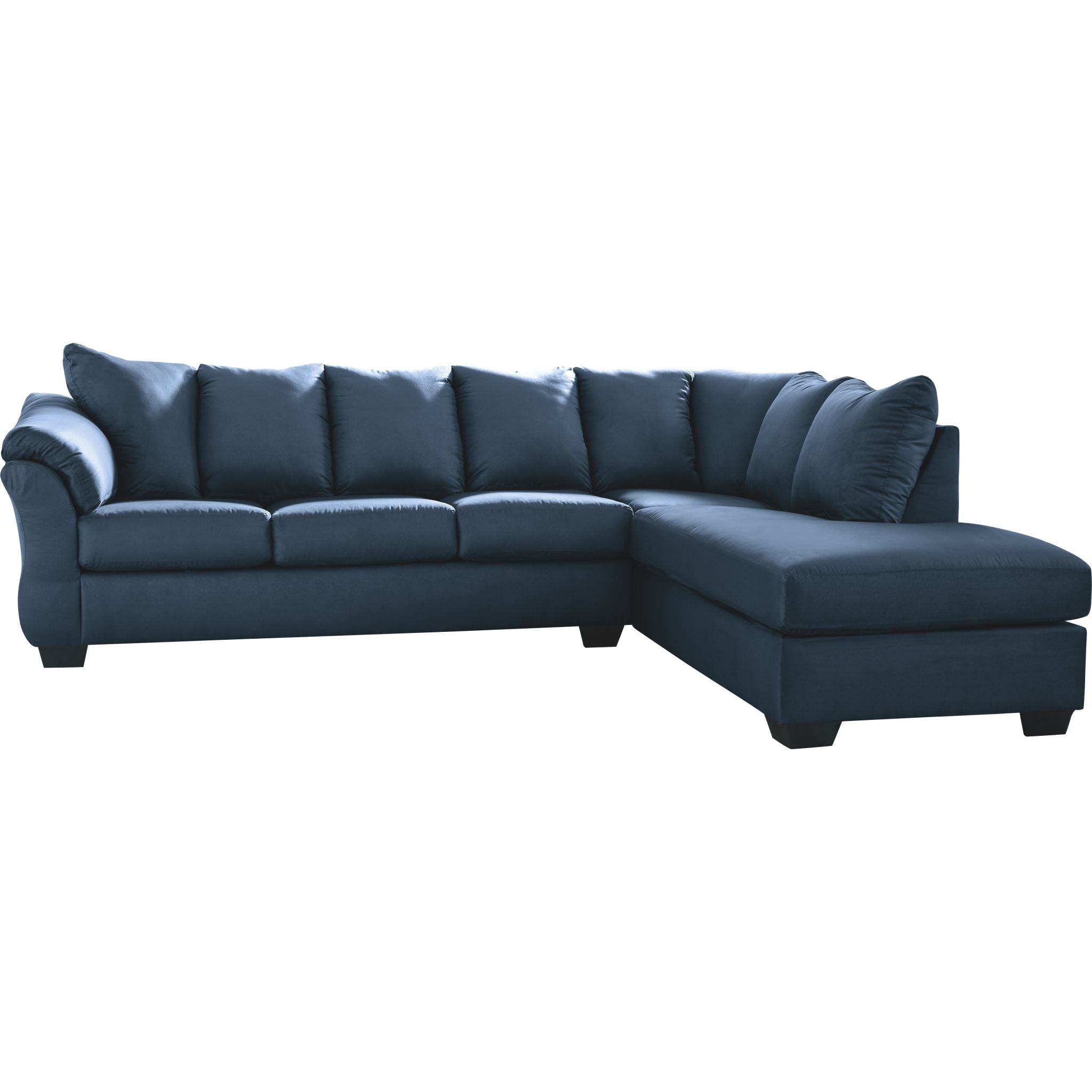 Darcy 2-Piece Sectional Sofa Set with Reversible Chaise - Modern L-Shaped Couch for Living Room, Apartment & Small Spaces - Soft Fabric Upholstery & Sturdy Wooden Frame