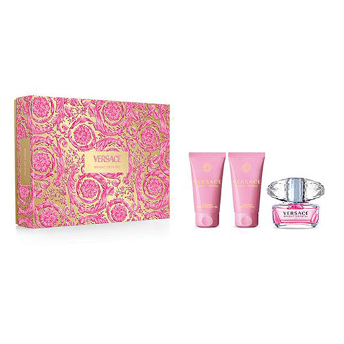 Versace Bright Crystal 3-Piece Perfume Gift Set for Women - Perfect for Birthday, Anniversary & Valentine's Day Gifts